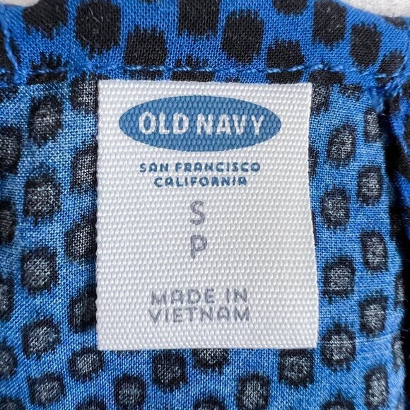 Women's Old Navy Tank | Spaghetti Strap | Blue | Dot Print | Small | Rayon - Picture 7 of 7